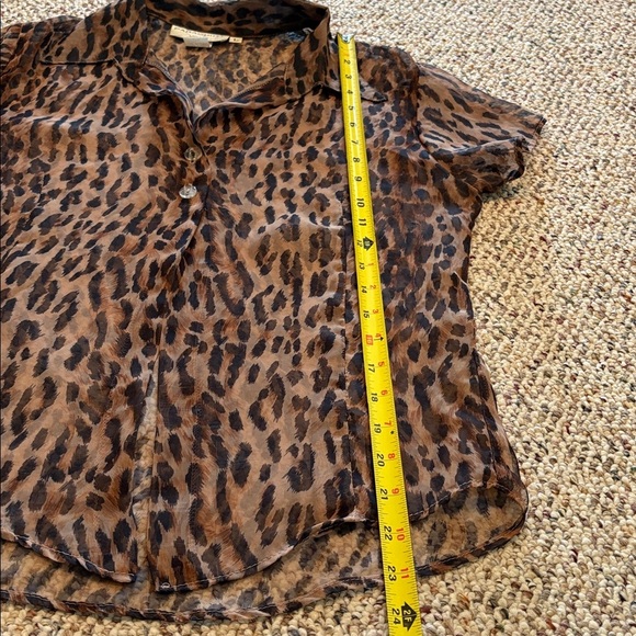 Vintage Parachute London Leopard Print Sheer Top. Large - Picture 8 of 9